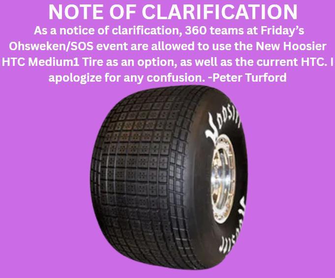 Notice of Clarification - SOS Tire Rules