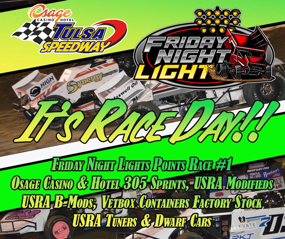 It's RACE DAY at Osage Casino & Hotel Tulsa Speedway!!