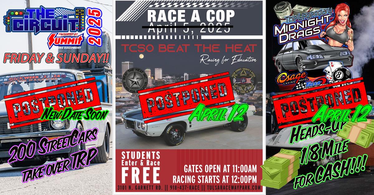 Events for weekend POSTPONED