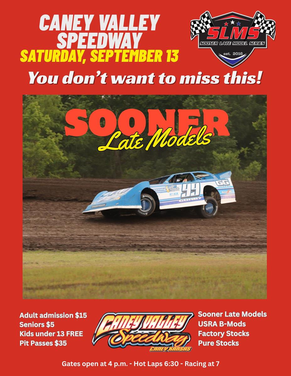 Sooner Late Models invade Caney Valley Speedway Saturday