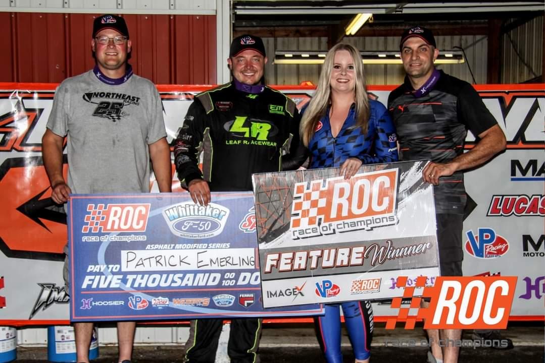 PATRICK EMERLING RUNS TO RACE OF CHAMPIONS MODIFIED SERIES WIN  IN $5,000-TO-WIN BILLY WHITTAKER FORD “F-50” AT SPENCER SPEEDWAY