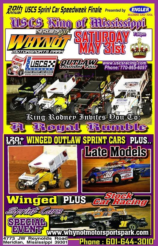 USCS Sprint Cars Invade Whynot May 31st