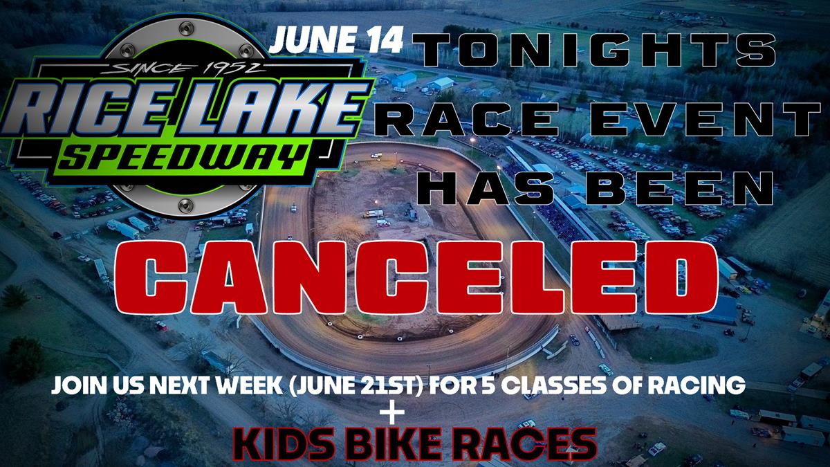 Tonight’s Race Event Canceled