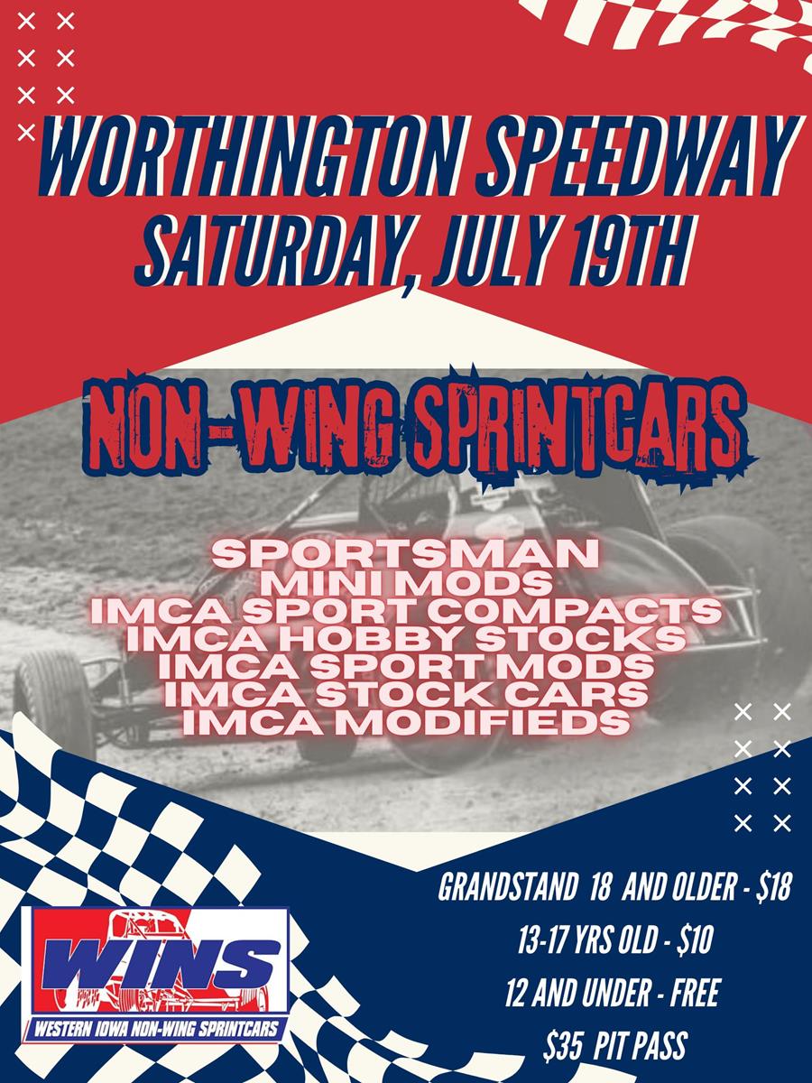 Western Iown Non-Winged Sprints AND Weekly Classes during United Prairie Bank Night This Saturday