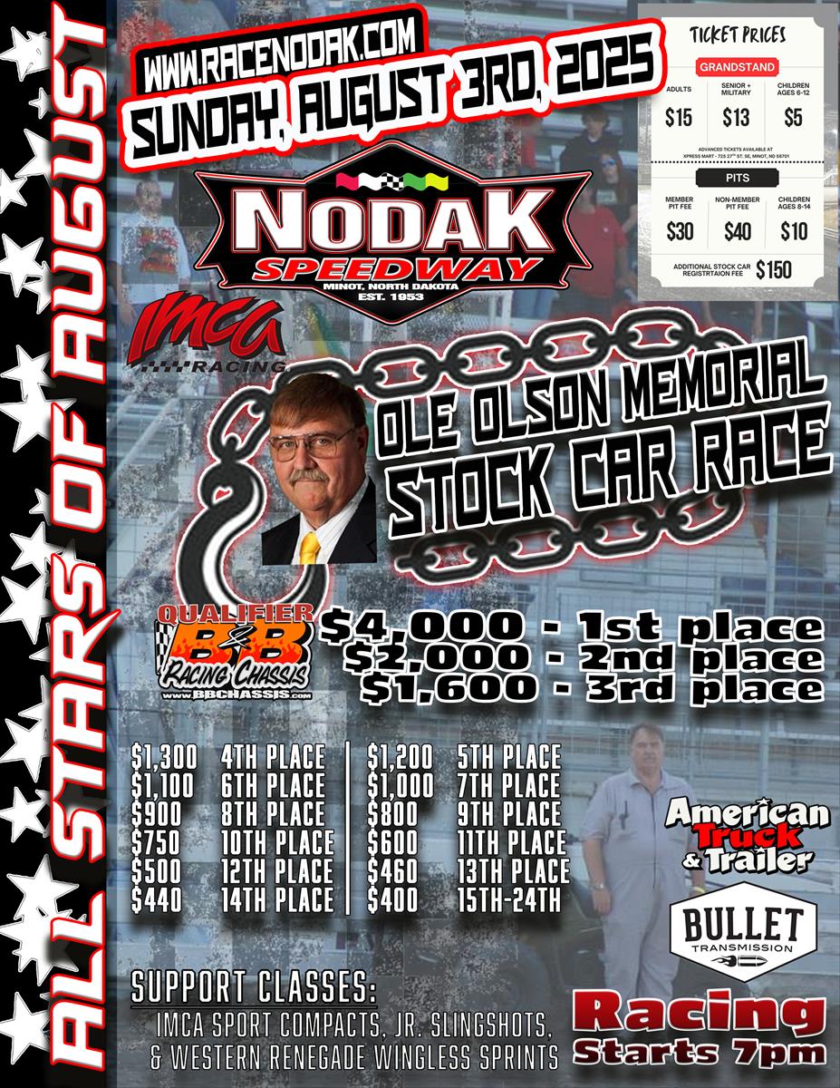 $4K to Win Ole Olson Memorial Stock Car Race