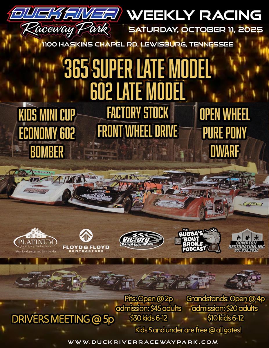 Weekly racing is back at DRRP, October 11, 2025