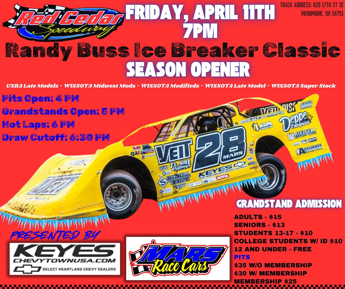 Red Cedar Speedway Gears Up for the Annual Randy Buss Icebreaker