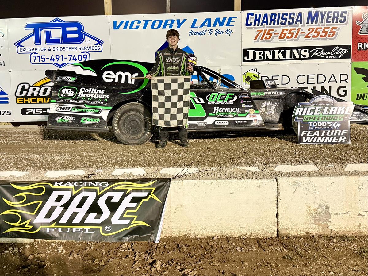 Adams and Crosby First Time Winners as Rice Lake Speedway Opens