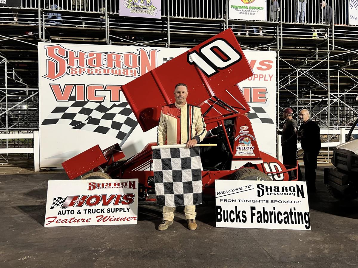 DALE BLANEY BAGS ANOTHER $4000 “410” SPRINT WIN FOR BROTHER DAVE SATURDAY AT SHARON; JOHN MOLLICK (RUSH SPRINTS) & CHAS WOLBERT (RUSH MODS) GO 2-FOR-2