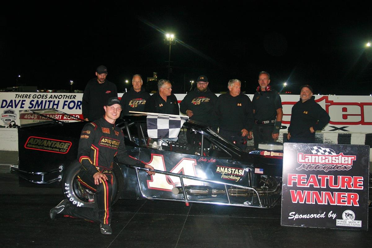 Lutz, Catalano, Bryant, Jankowiak, and Hessler Take Home Lancaster Checkered Flags