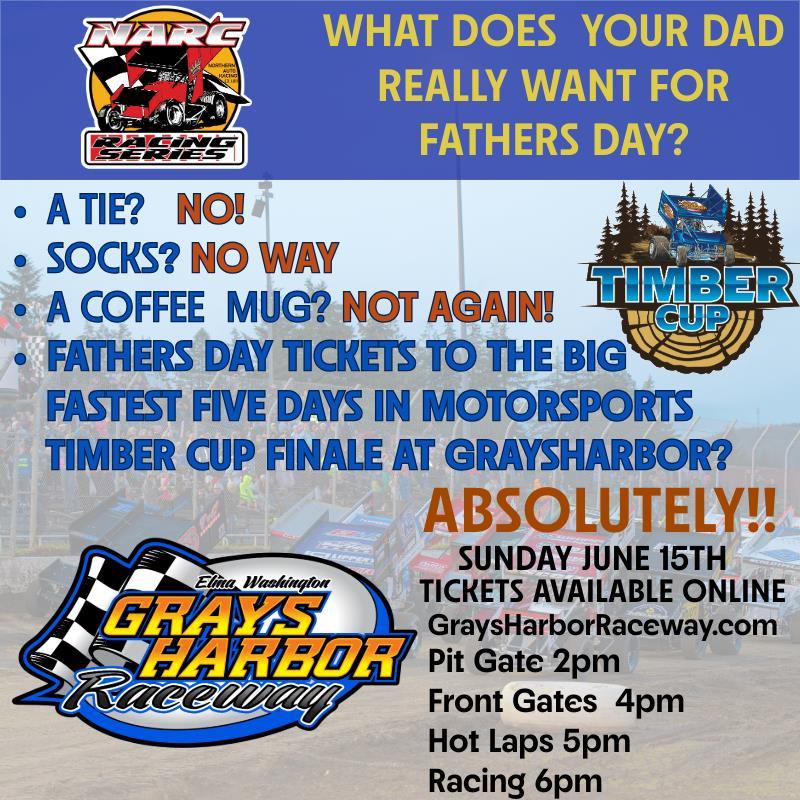 celebrate with your father at Grays Harbor Raceway Timber Cup