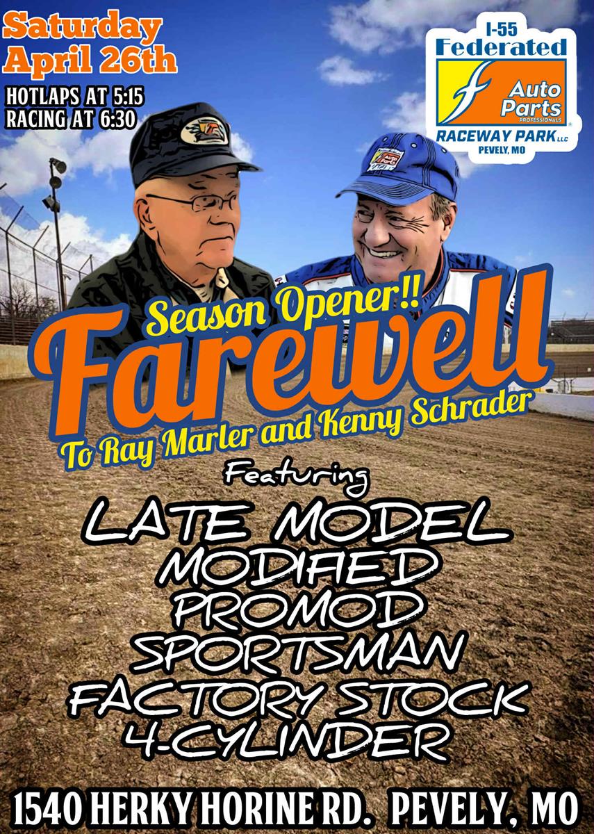 The dirt’s ready to fly on Saturday, April 26th for the Season Opener