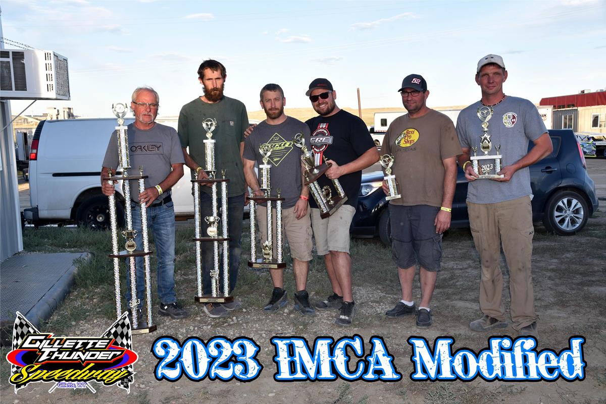 Congrats to your 2023 Gillette Thunder Speedway Overall Points winners in the IMCA Modified Class!