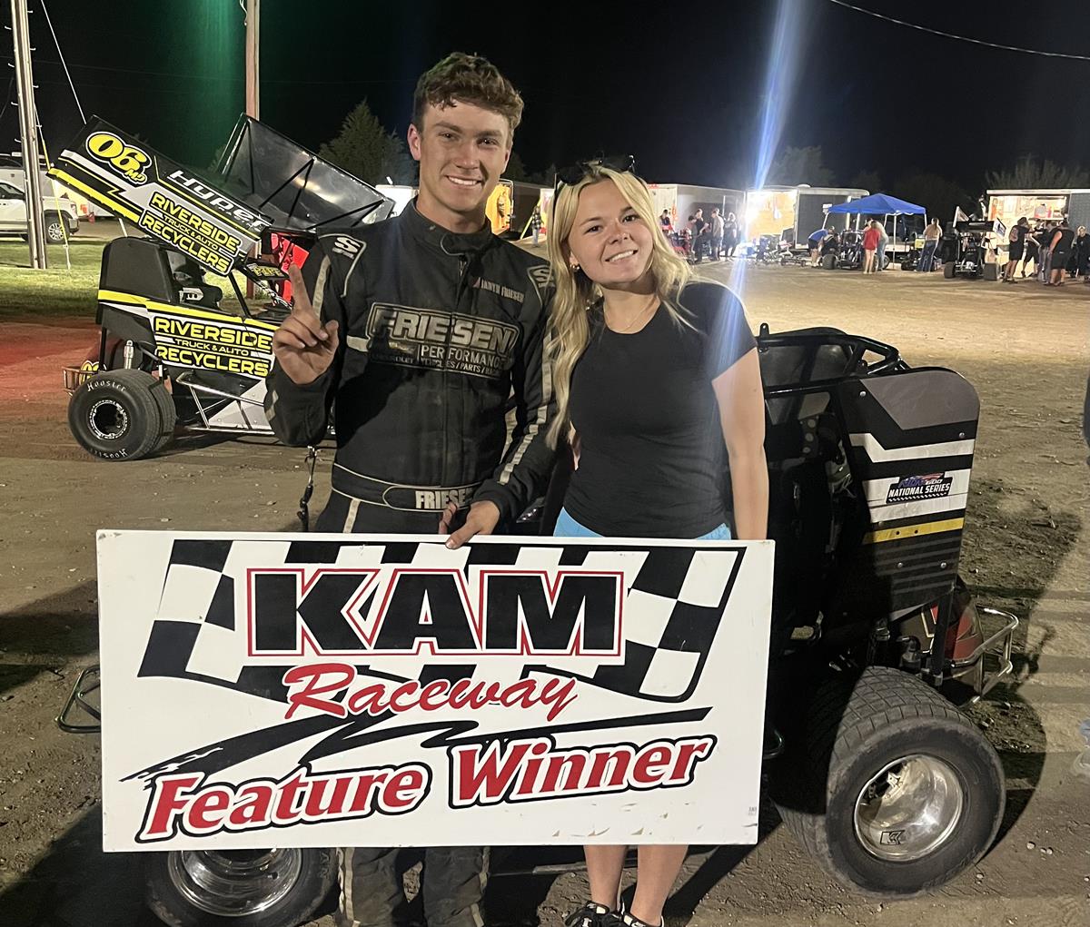Friesen Doubles Up, Pipe, and Geiger Victorious on Friday at KAM Raceway!