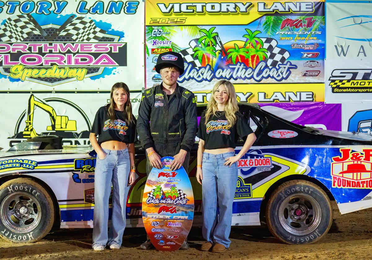 Harrington Claims First Career Clash Victory in Close Three-Wide Finish