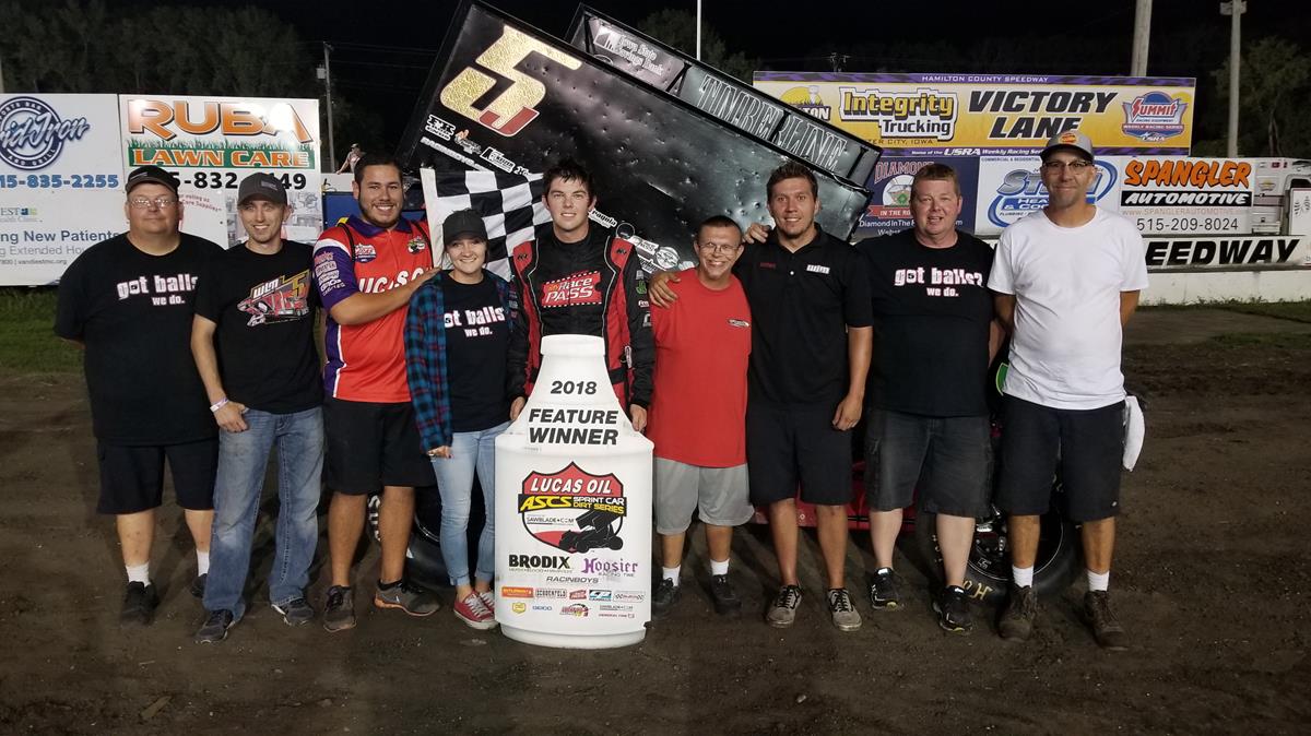 Jamie Ball Flawless At Hamilton County Speedway With Lucas Oil ASCS