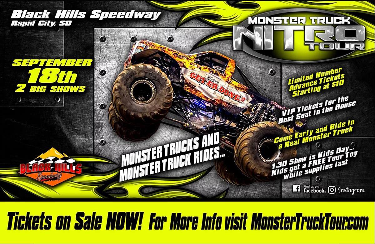 Monster Truck Nitro Tour 2 Big shows, 1 day! Sept 18th