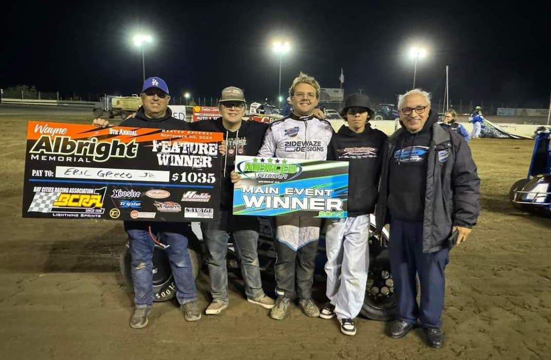 Eric Greco Jr. races to victory at Wayne Albright Memorial in Merced
