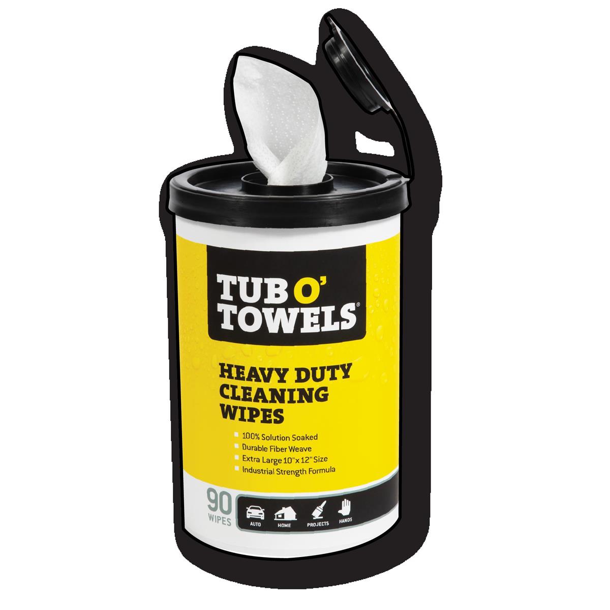 Tub O' Towels Heavy Duty Cleaning Wipes - 90 wipes