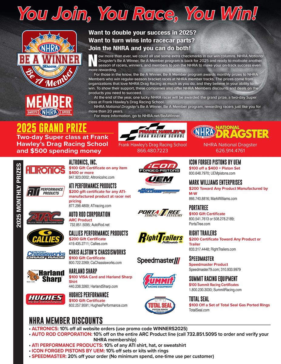 NHRA Be A Winner, Be A Member Program at Alaska Raceway Park