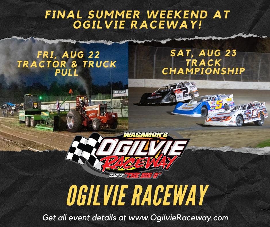 Final Weekend of Summer Action at Ogilvie Raceway