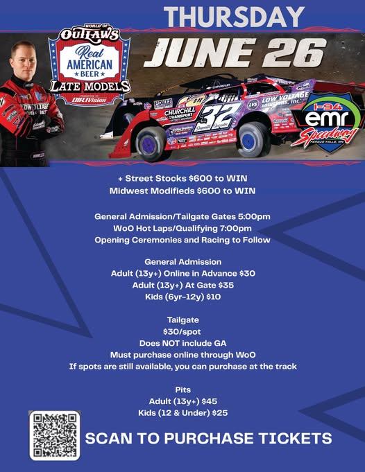 World of Outlaws Late Model Series returns this THURSDAY!
