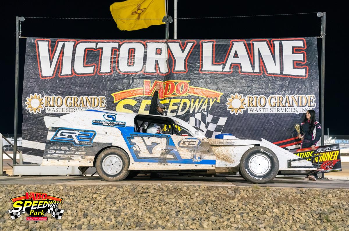 Jake Gallardo races to third victory of 2025 at Vado Speedway Park