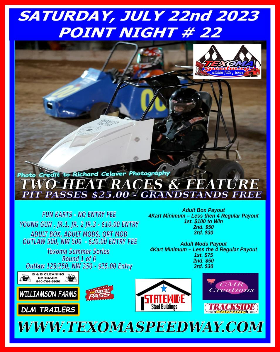 POINT NIGHT 14 PLUS ROUND 1 OF 6 OF TEXOMA SUMMER SERIES PLUS