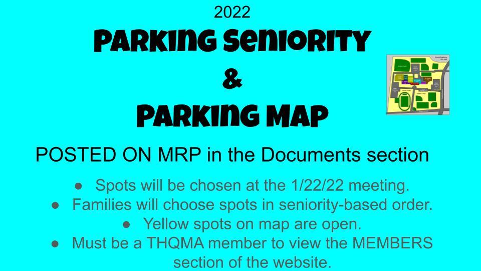 2022 Parking Seniority &amp; Map