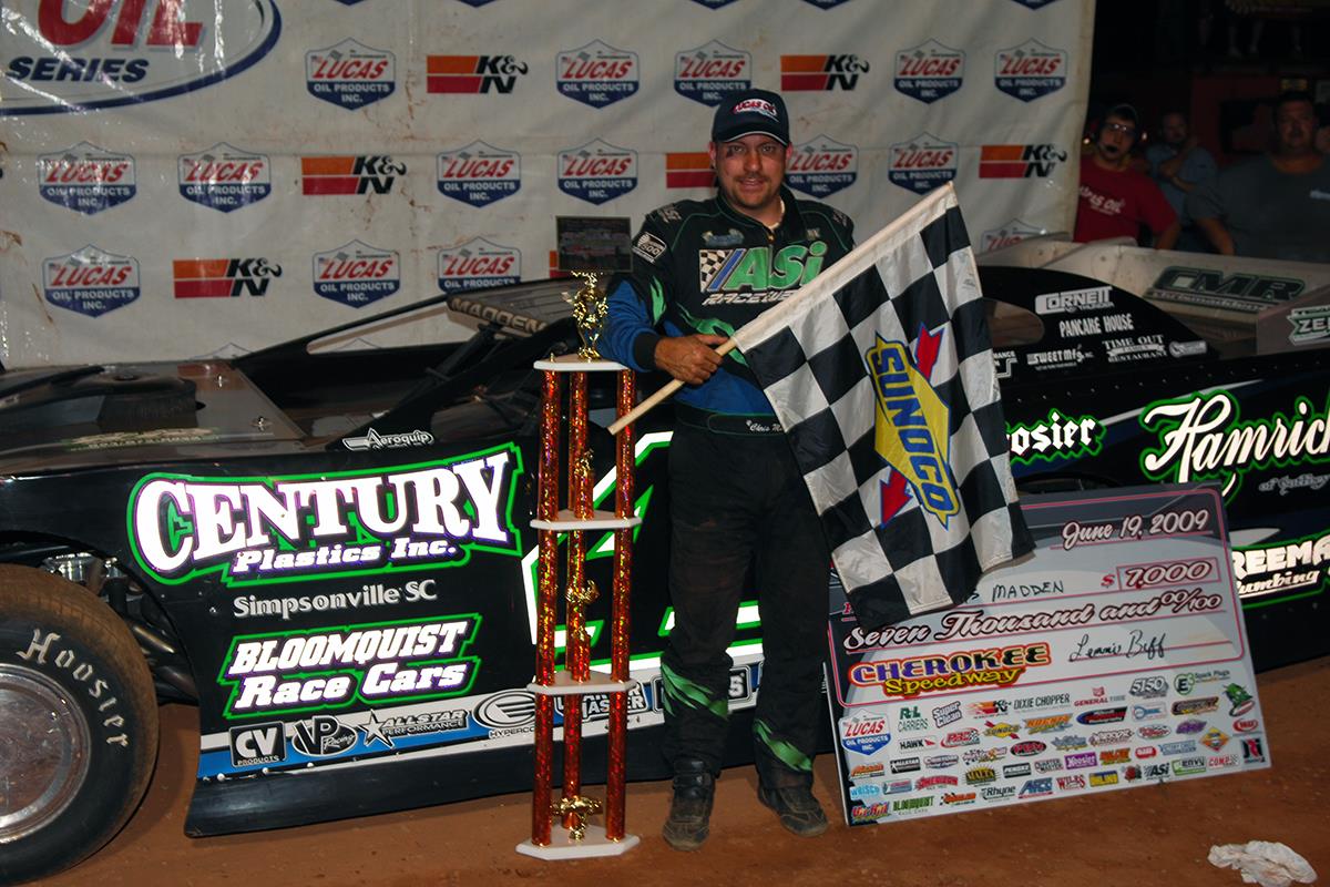 Chris Madden Thrills the Hometown Crowd in Winning Grassy Smith Memorial at Cherokee Speedway for the Series