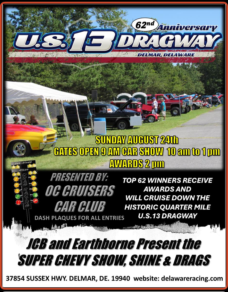 JCB joins SDM Promotions as a Premier Event Sponsor of US 13 Dragway’s Super Chevy Show Shine and Drags