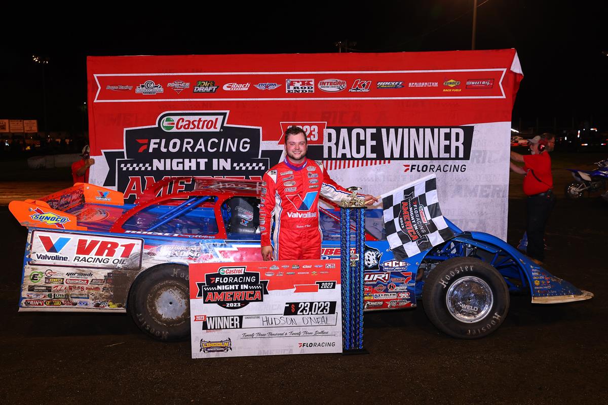 Hudson O’Neal Lands in Lincoln Castrol FloRacing Victory Lane Marshalltown Speedway and Davenport Speedway up Next on May 16-17