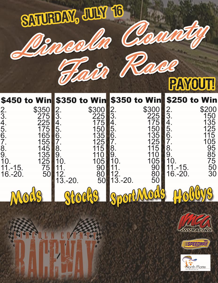 2016 Lincoln Count Fair Race Payout