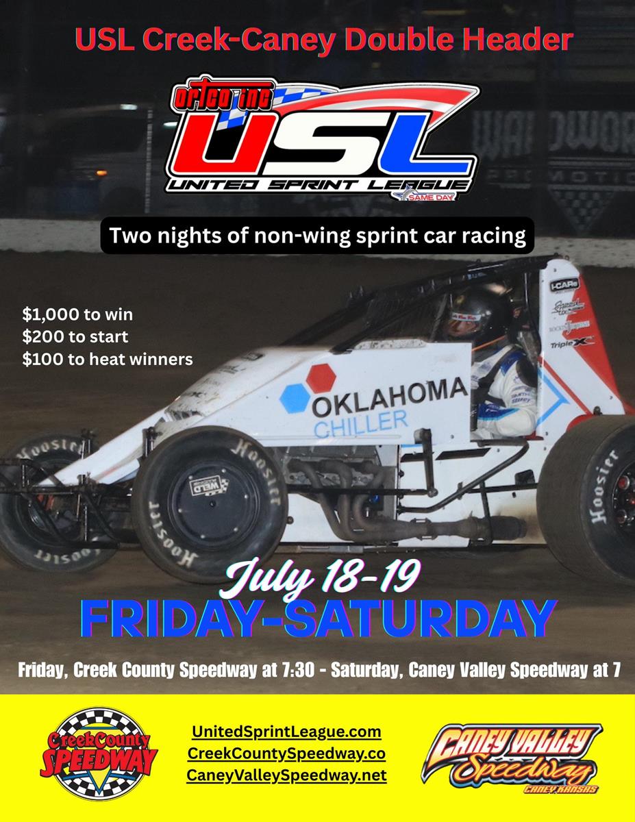 USL set for Creek County, Caney Valley double header