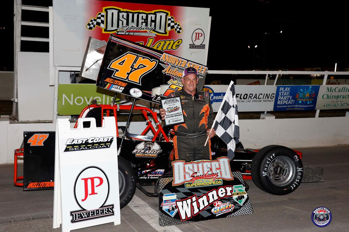 Jim Storace Seals First Career Oswego Victory in Thrilling 350 Supermodified Feature
