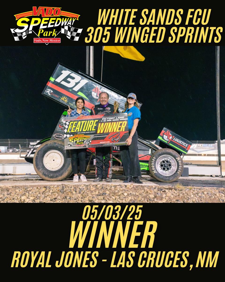 Royal Jones Wins with POWRi White Sands Federal Credit Union Vado 305 Sprints