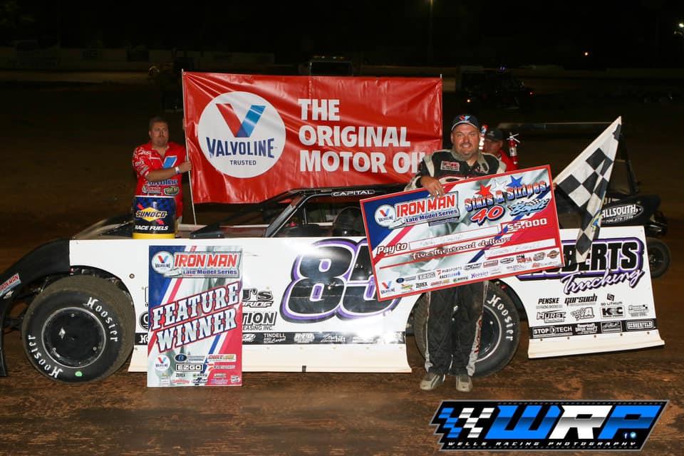 Weaver Repels Ford for Valvoline Iron-Man Late Model Southern Series Stars and Stripes 40 Win