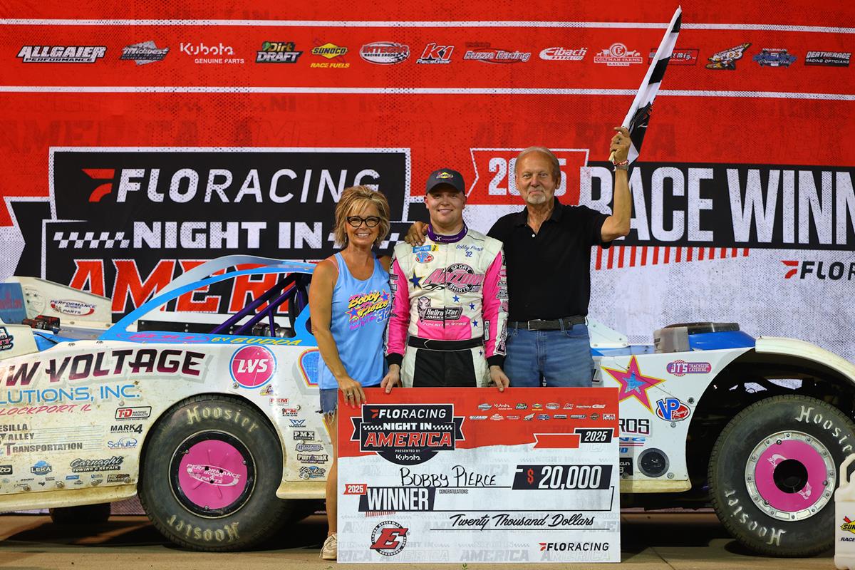 Bobby Pierce topped the FloRacing Night in America presented by Kubota event at Eldora Speedway (Rossburg, Ohio) on Wednesday, June 4.