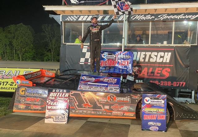 Josh Rice bagged the Valvoline American Late Model Iron-Man Series event at Butler (Mich.) Motor Speedway on Saturday, May 24.