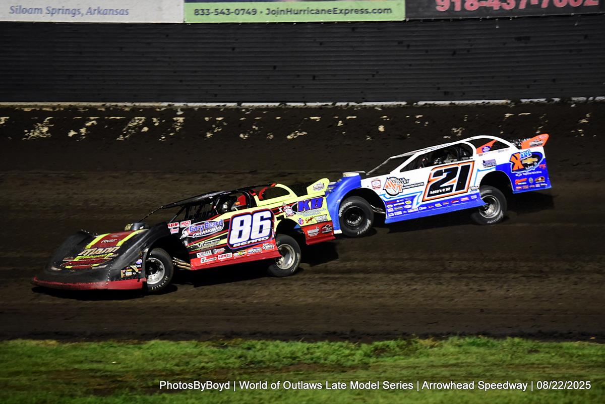 Arrowhead Speedway (Colcord, OK) – World of Outlaws Real American Beer Late Model Series – Sooner State Showdown – August 22nd-23rd, 2025. (Todd Boyd photo)