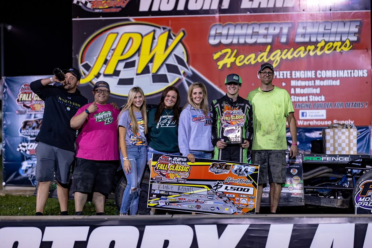 Blake Adams wins MTH Fall Classic at Ogilvie Raceway