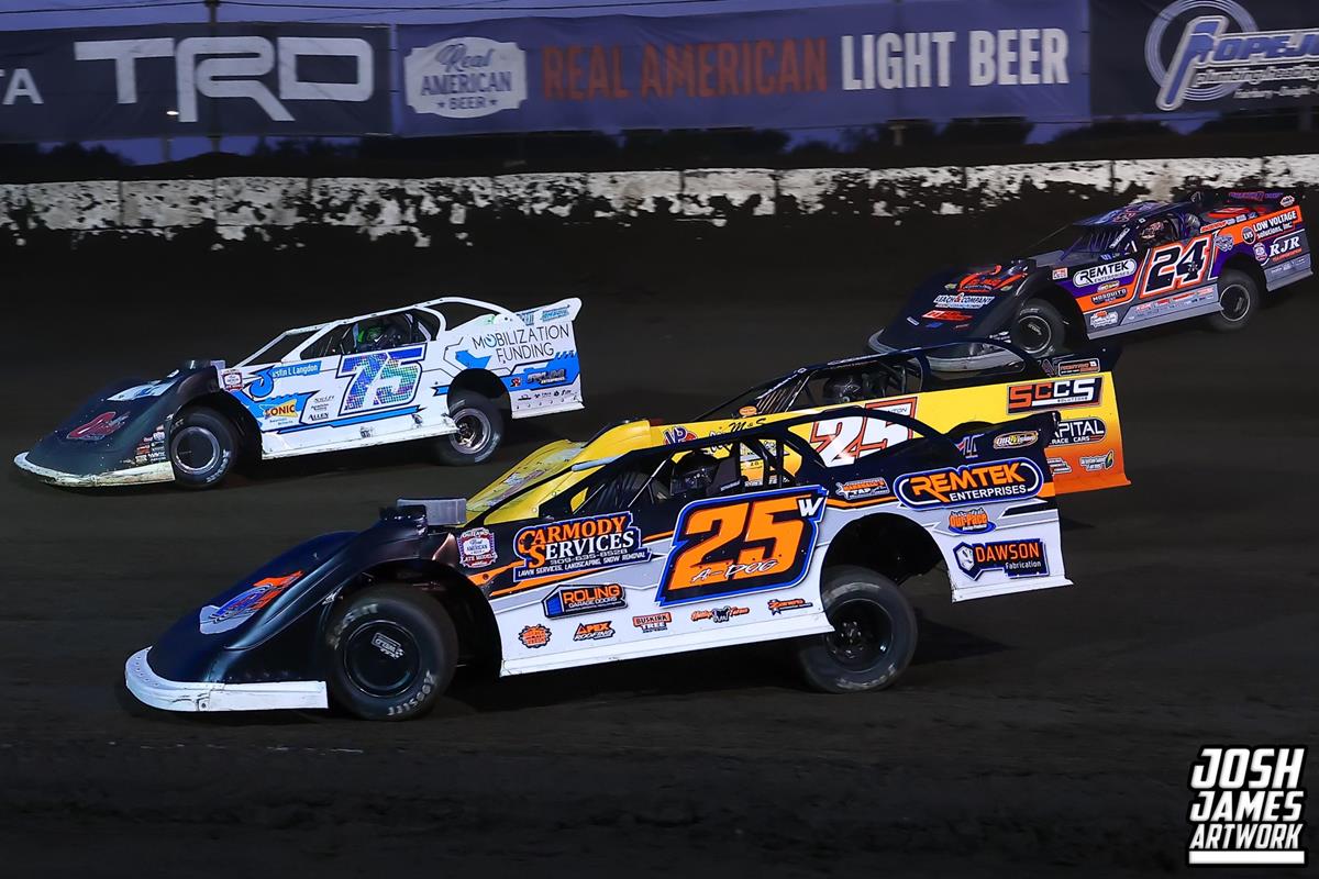 Fairbury Speedway (Fairbury, IL) – World of Outlaws Real American Beer Late Model Series – Prairie Dirt Classic – July 25th-26th, 2025. (Josh James Artwork)