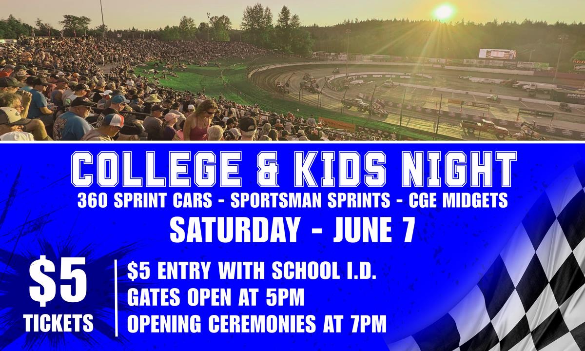 COLLEGE & KIDS NIGHT - JUNE 7