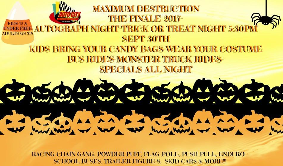 SEPTEMBER 30th-Maximum Destruction Halloween-Autograph session