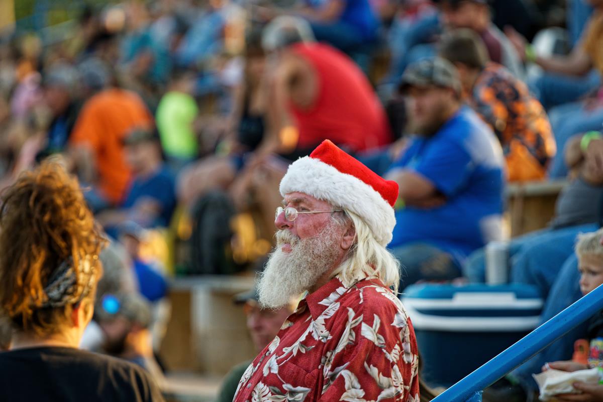 Santa, the Grinch and Mid-Ohio Valley Toys for Tots make a Pit Stop at Ohio Valley Speedway for the Christmas in July Special