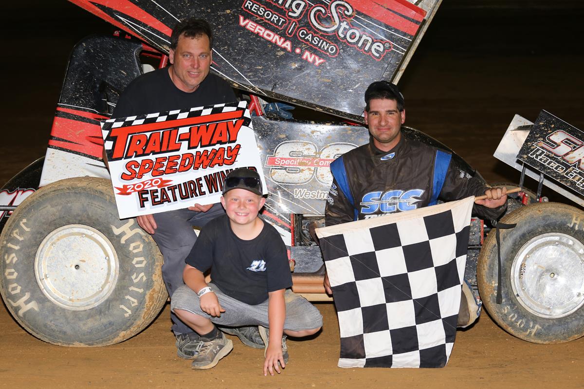 David Holbrook Races to 1st 358 Win of 2020 at Trail-Way Speedway