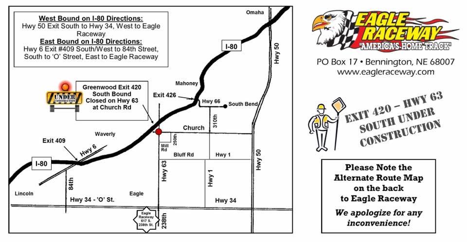HWY 63 Closed due to Road Construction take an alternate route