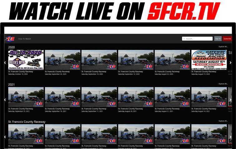 Watch St. Francois County Raceway Racing Action from Your Home or Mobile Device