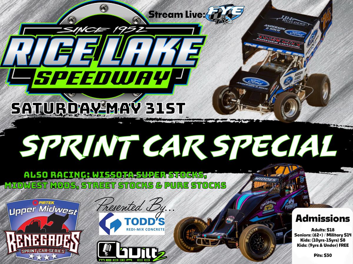 Sprint Car Special Up Next At Rice Lake Speedway