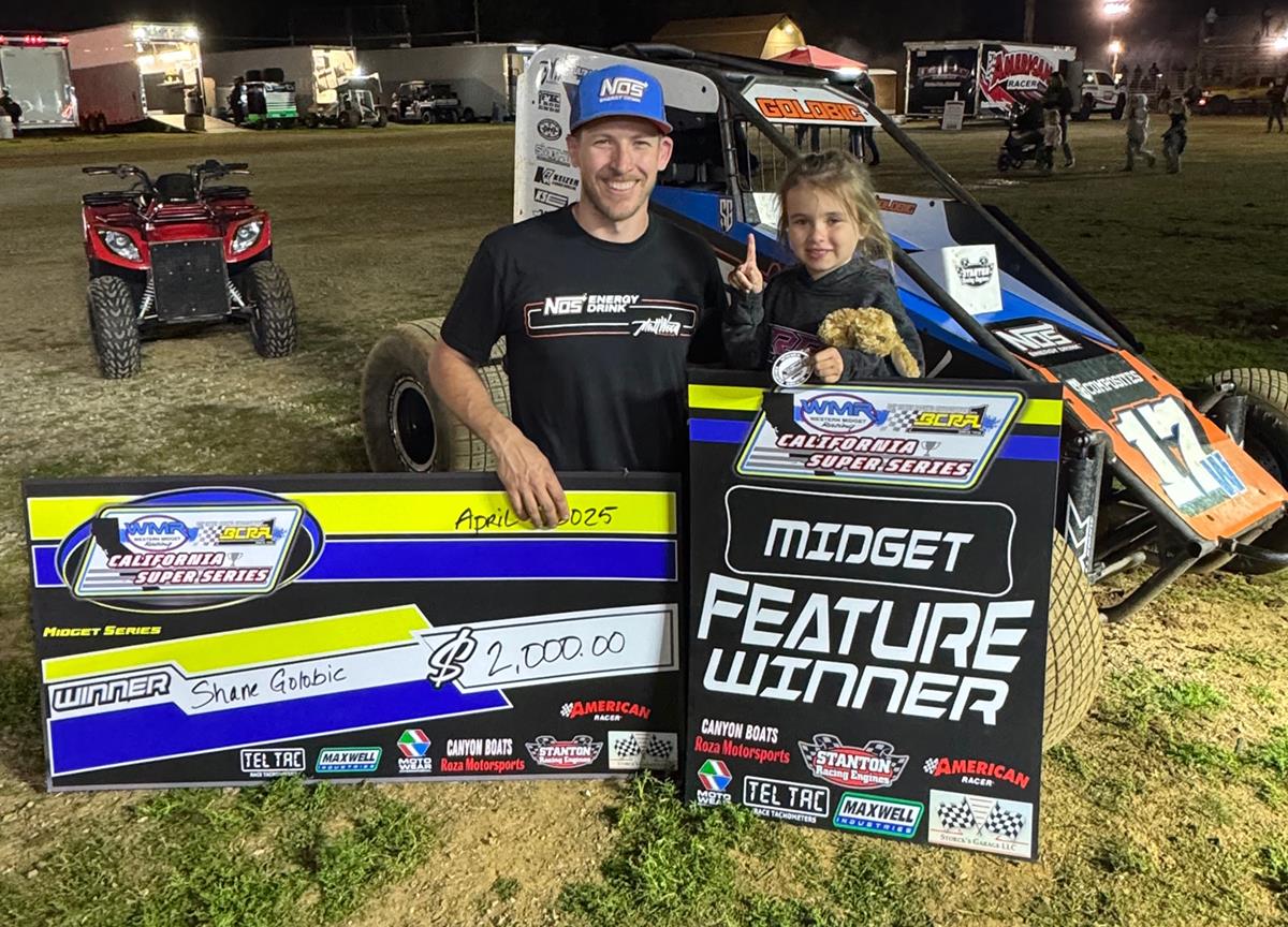 SHANE GOLOBIC WINS NORCAL CHALLENGE FOR NEW WMR-BCRA MIDGET SUPER SERIES